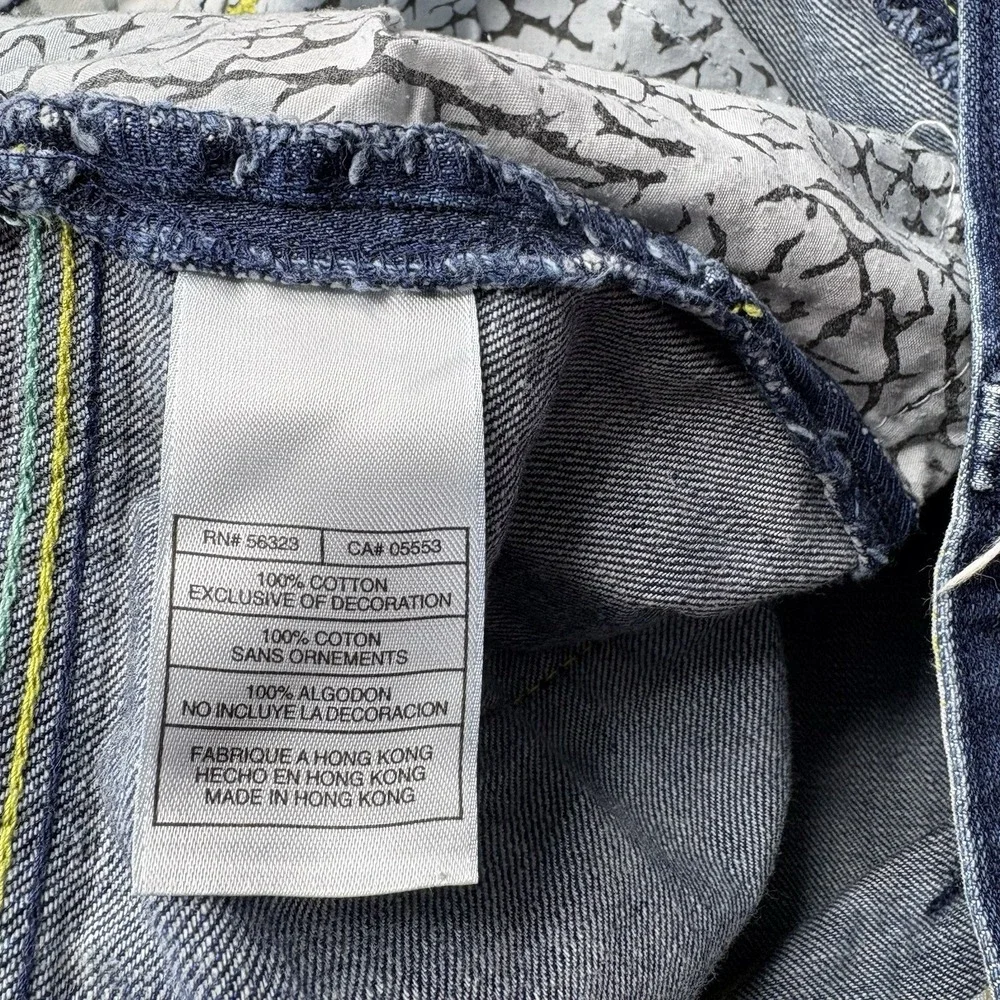 VTG Jordan XI Shorts Mens 42 Blue Baggy Embroider Denim Jorts Hip Hop Skater Y2K
